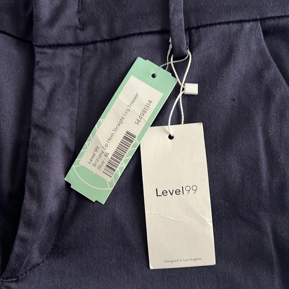 NWT Level 99 Brittany Zip Hem Trouser. Navy. Soft and stretchy fabric - Picture 5 of 8
